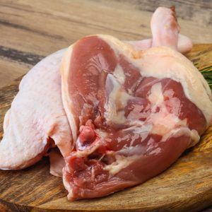 Raw Duck Leg Served Rosemary For Cooking