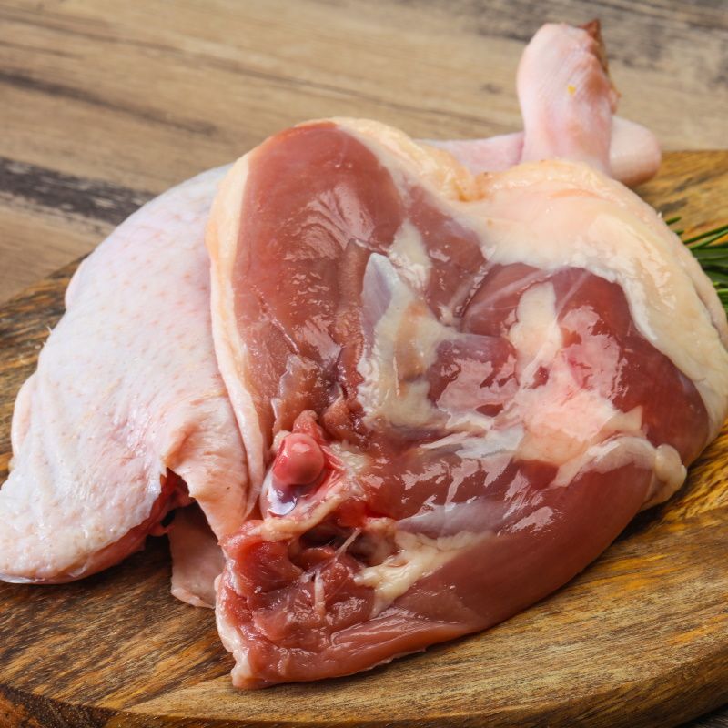 Raw Duck Leg Served Rosemary For Cooking